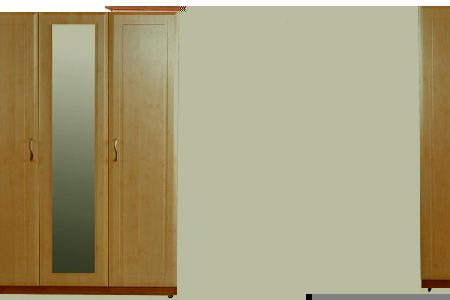 Jasmine Three Door Wardrobe (Mirror Doors)