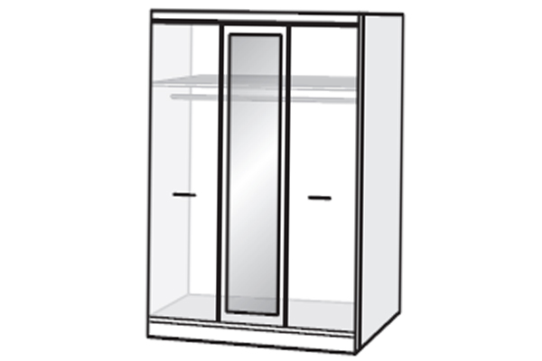 Bedworld Furniture Manhattan Range - Wardrobe - 3 Doors (Full