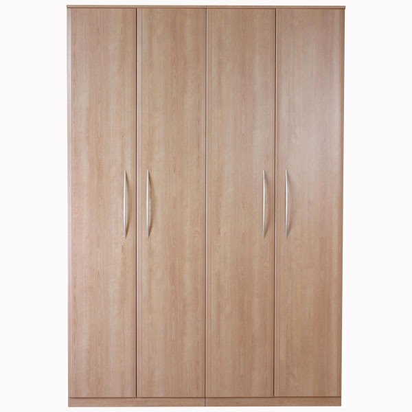 Metro Four Door Wardrobe (With Shelf)