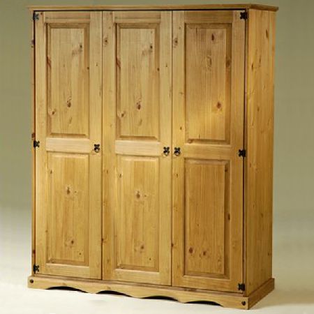 Bedworld Furniture Mexican Tucan 3 Door Wardrobe