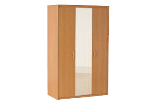 Solent Range - Wardrobe - 3 Doors (1 Mirror Door)