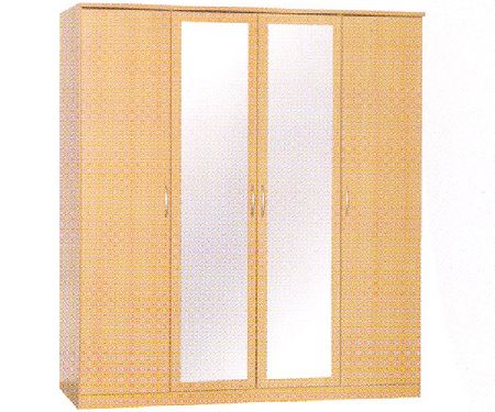 Toledo 4 Door Wardrobe (2 Mirror Doors)