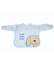 Terry Sleeved Bib Hello Baby Dog Blue