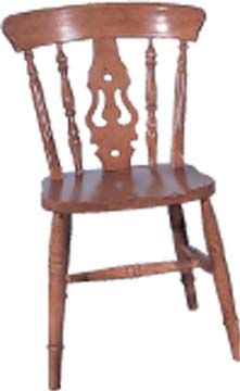 BEECH CHAIR HIGH BACK FIDDLE WIDE SEAT