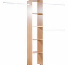 Beech Effect Wardrobe Shelving Unit (H)2.032m