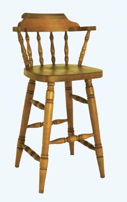 BEECH LARGE SPINDLE BAR STOOL