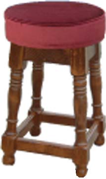 BEECH STOOL UPHOLSTERED TUDOR