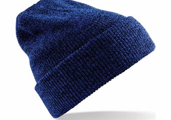 Beechfield B425 Heritage Beanie Hat Antique Royal Blue