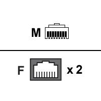 - Network splitter - RJ-45 (M) - RJ-45