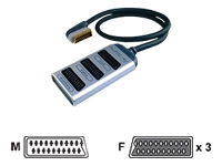 Pure AV Blue Series 3-in-1 SCART Adapter - video / au