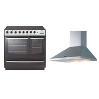 Belling Range Cooker DB900E and 90cm Chimney Hood CHIM90