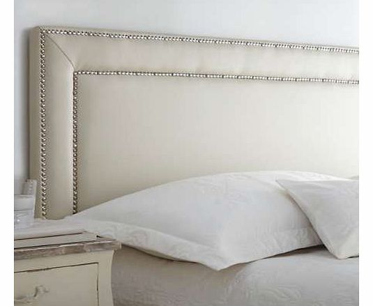 Ivory Faux Leather Headboard