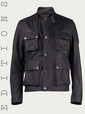 belstaff leather navy