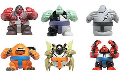 Ben 10 - Sumo Slammers Figure Set - Fourarms/Diamondhead/Wildmutt/Ghostfreak/Stinkfly/Kevin 11