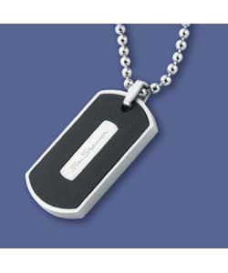 Black Leather Dog Tag