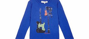 Blue 3-7yrs blue cotton guitar top