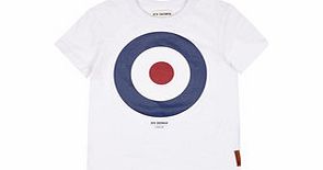 Boys 3-7yrs white target T-shirt