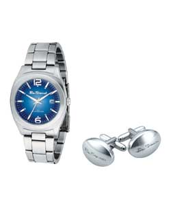 Gents Bracelet Watch and Cufflink Set