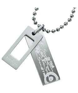 Graffiti Double Dog Tag Pendant