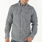 Mens Scooter Gingham Shirt Light Navy