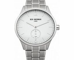 Ben Sherman Mens White and Steel Bracelet Watch