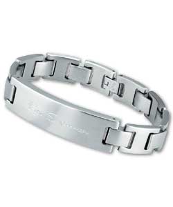 Stainless Steel Graffiti Style ID Bracelet