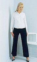 Womens Wide Leg Stretch Trousers