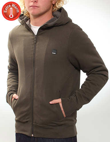 Gradient Sherpa lined zip hoody - Vintage