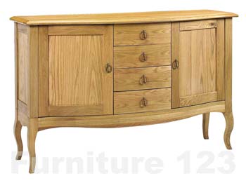 Bentley Designs Amore Solid Oak 2 Door 4 Drawer Sideboard