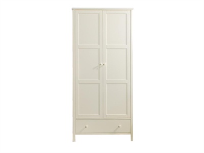 Bentley Designs Atlantis Ivory Double Wardrobe Small Single