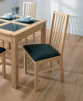 Atlantis Natural 4 Slat Dining Chairs (pair)