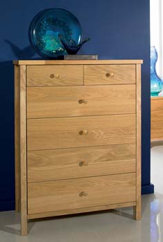 Atlantis Pale Oak 4 + 2 Chest of Drawers