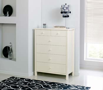 Bentley Designs Atlantis Pearl Oak 4   2 Chest of Drawers