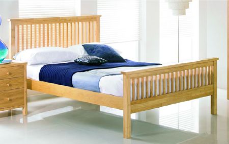 Bentley Atlanta Natural Wooden Bedstead, Double,