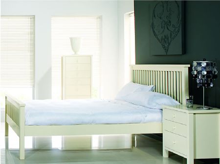 Bentley Designs Bentley Atlantis Ivory Wooden Bedstead, Double,