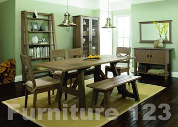 Bentley Designs Callista Smoky Oak 6-8 Seater Extending Dining Set