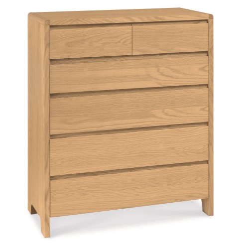 Capri 4+2 Drawer Chest In Oak