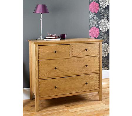 Clearance - Stafford Oak 2+2 Drawer Chest