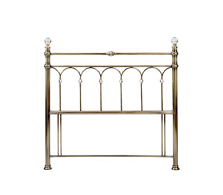 Krystal Headboard in Antique Brass