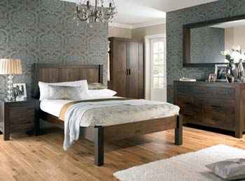 Bentley Designs Lyon Walnut Bedroom Set (NO Chest of Drawers)