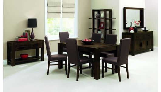 Lyon Walnut Dining Set with 6