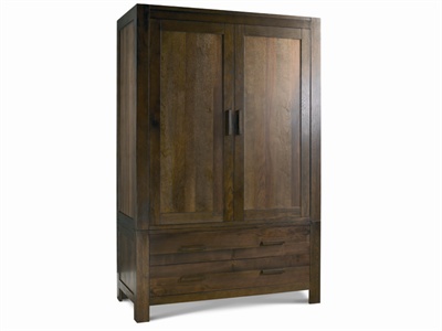 Lyon Walnut Large Double Wardrobe Small Single