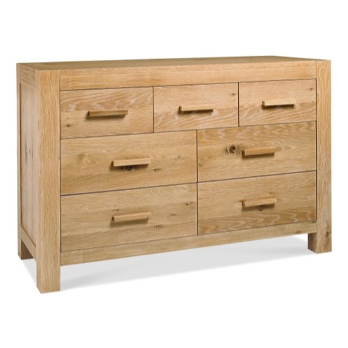 Lyon Washed Oak 4-3 Drawer Chest