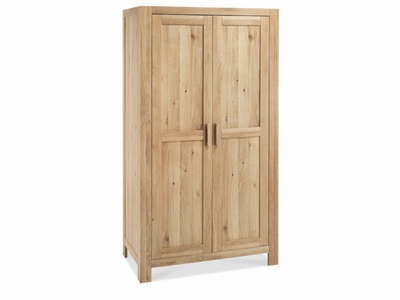 Bentley Designs Lyon Washed Oak Double Wardrobe Small Single