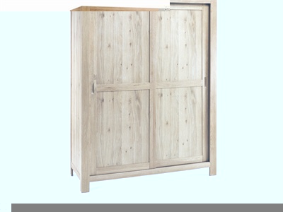 Lyon Washed Oak Large Sliding Door Wardrobe