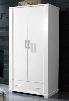 Bentley Designs Metro 2 Door Wardrobe in White - WHILE STOCKS