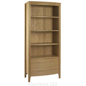 Bentley Designs Modena 3 Shelf 2 Drawer Bookcase