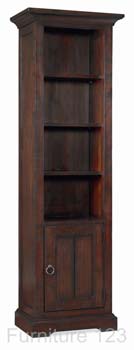 Toledo Dark Narrow Bookcase