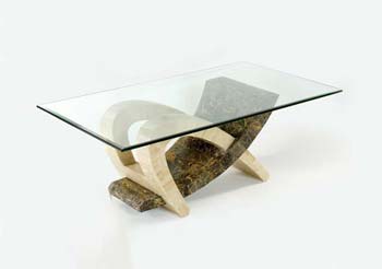 Tsavo Coffee Table in Brown and Cream