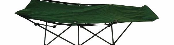 Bentley Explorer BENTLEY SINGLE FOLDING GREEN CANVAS CAMPING CAMP BED BLACK WITH STEEL METAL LEGS